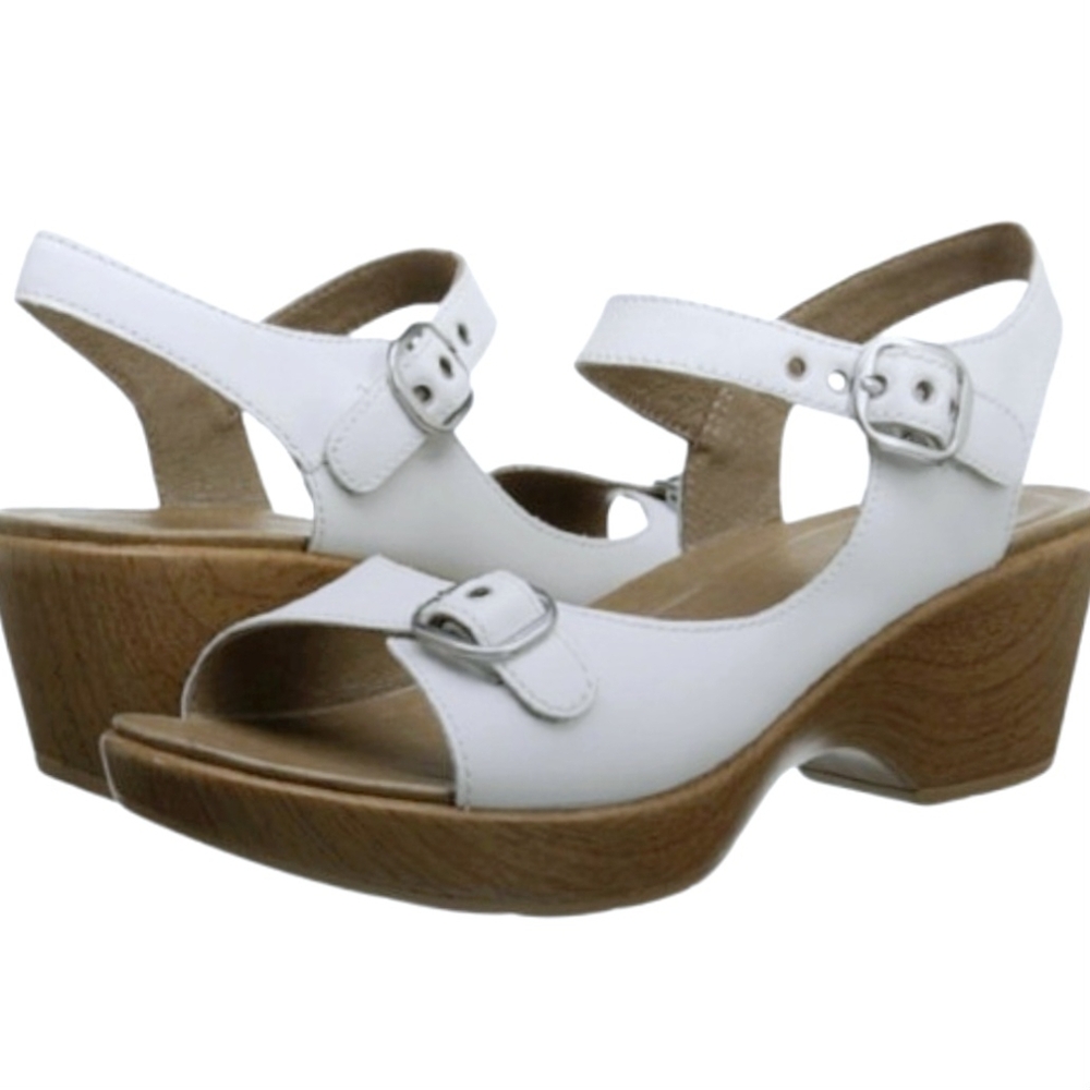 Dansko Joanie Women's White Leather Sandals